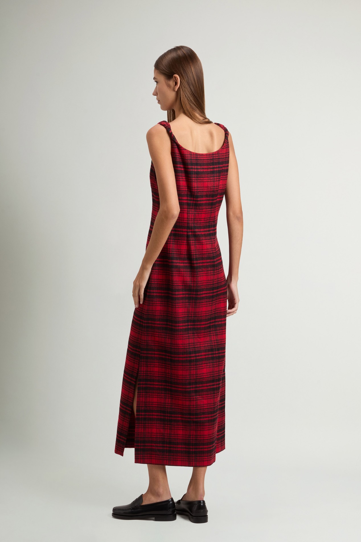CHECK FLANNEL DRESS Red photo 3 | Woolrich