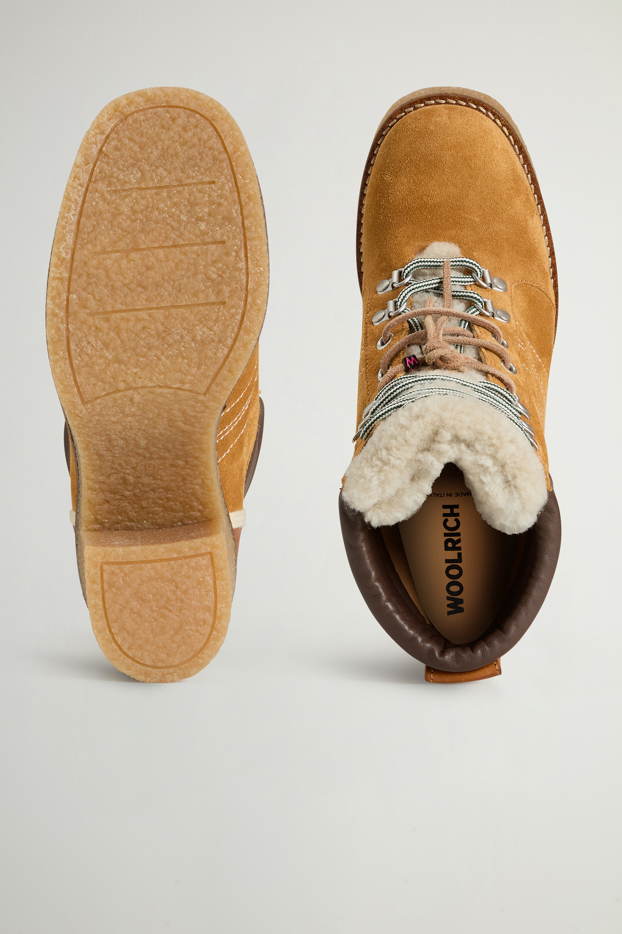 Landhill Ankle Boots in Suede and Cowhide Leather Beige photo 4 | Woolrich