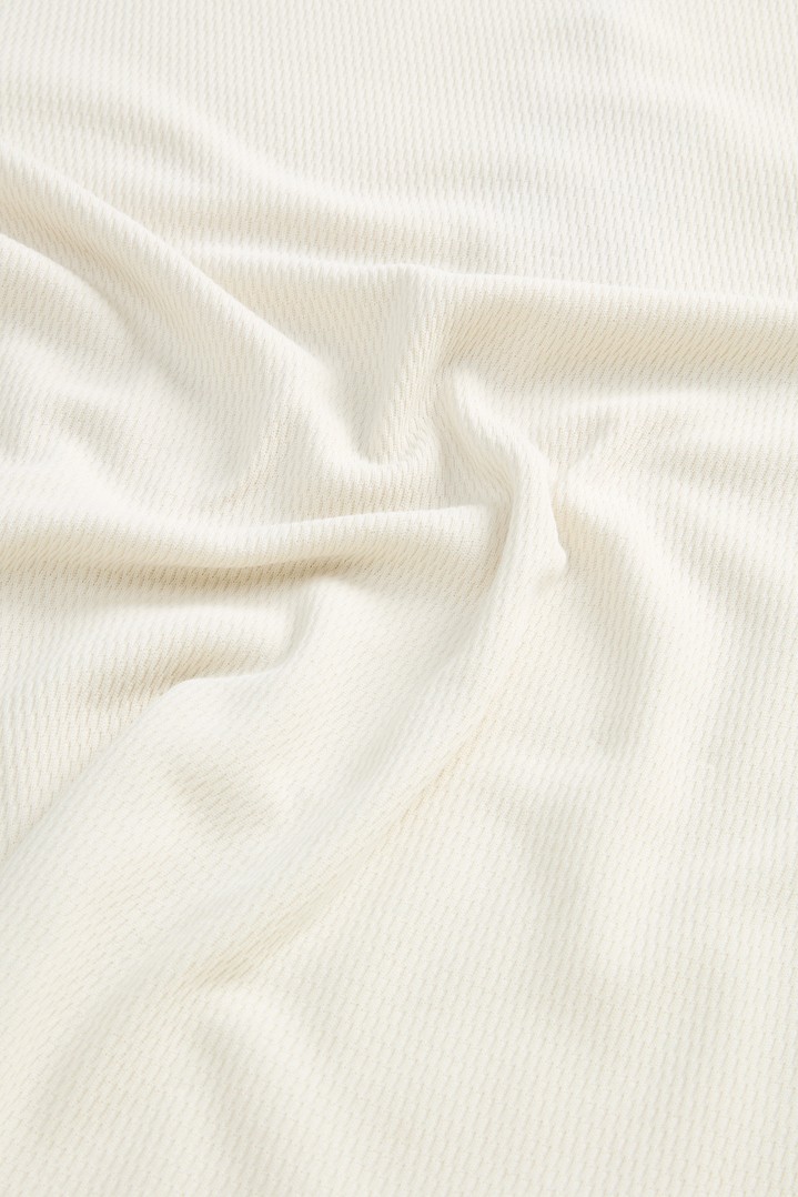 Long-Sleeved Pure Cotton Jacquard Sweater White photo 2 | Woolrich