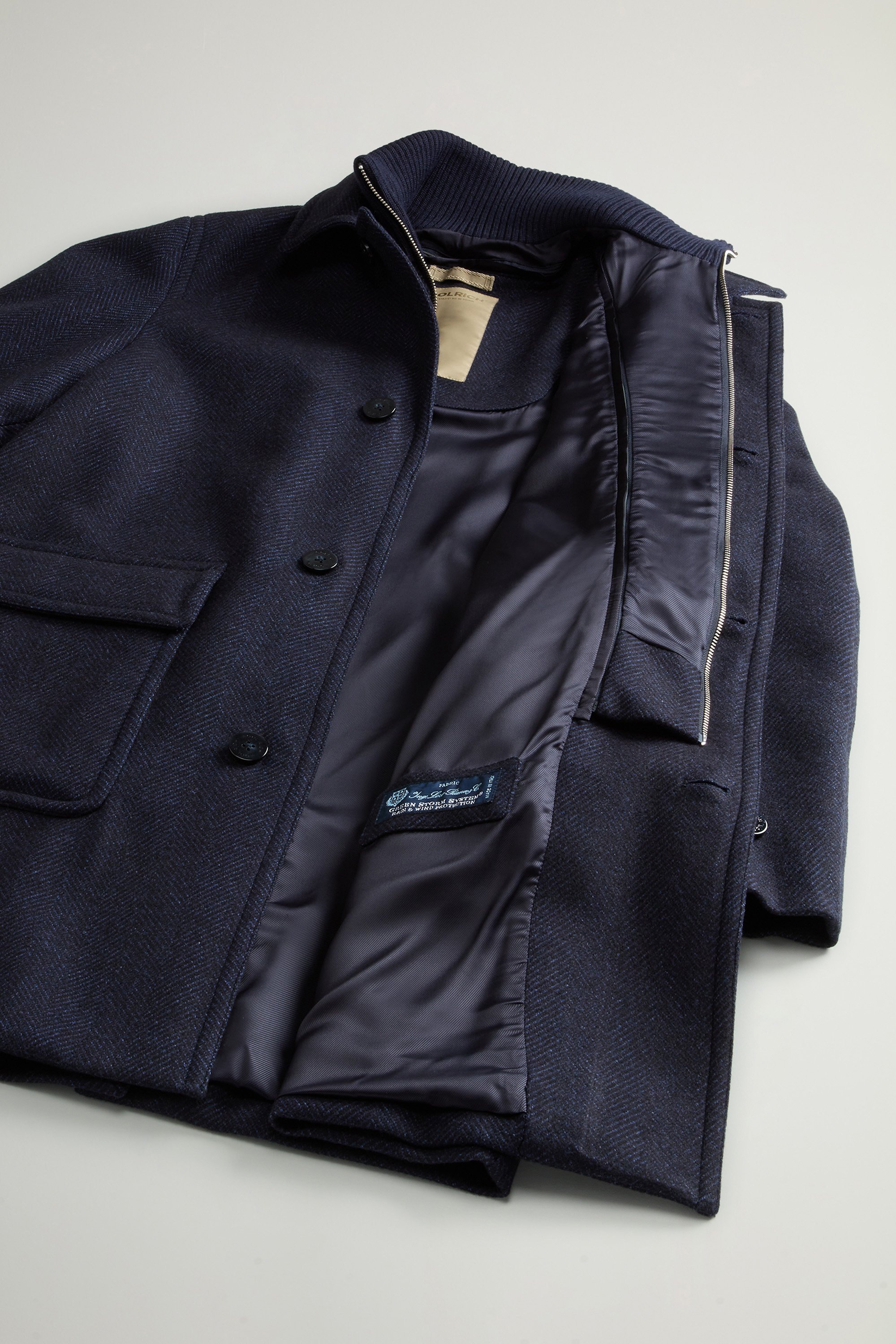 Coat in Pure Italian Wool Crafted Using a Loro Piana Fabric Blue photo 9 | Woolrich