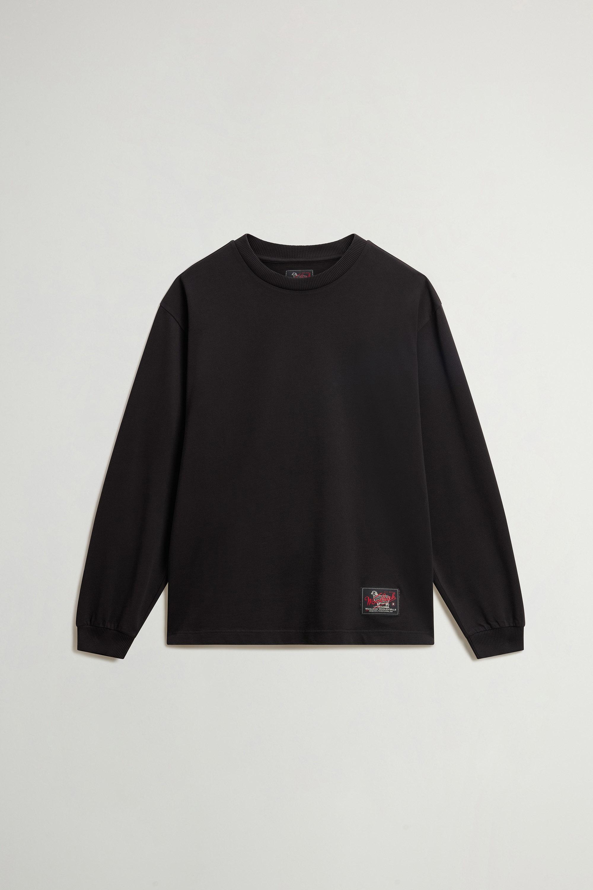 Langarmoberteil aus reiner Baumwolle Schwarz photo 5 | Woolrich