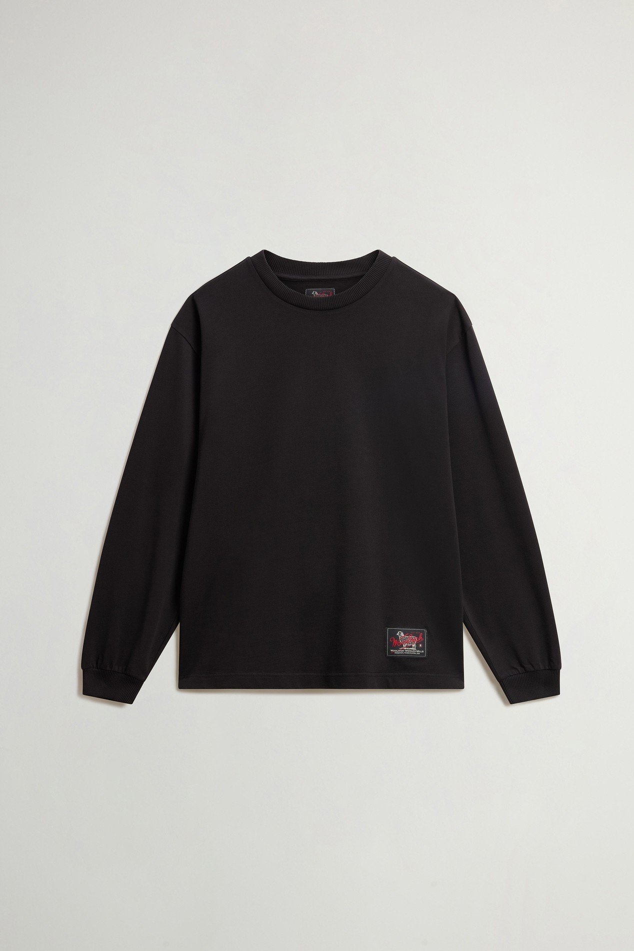 Langarmoberteil aus reiner Baumwolle Schwarz photo 5 | Woolrich