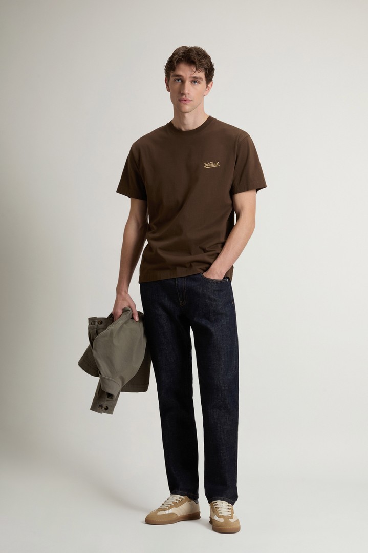 COTTON GRAPHIC T-SHIRT Brown photo 2 | Woolrich