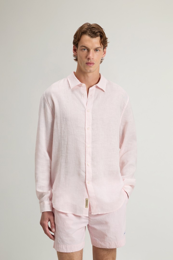 LINEN SHIRT Pink photo 1 | Woolrich