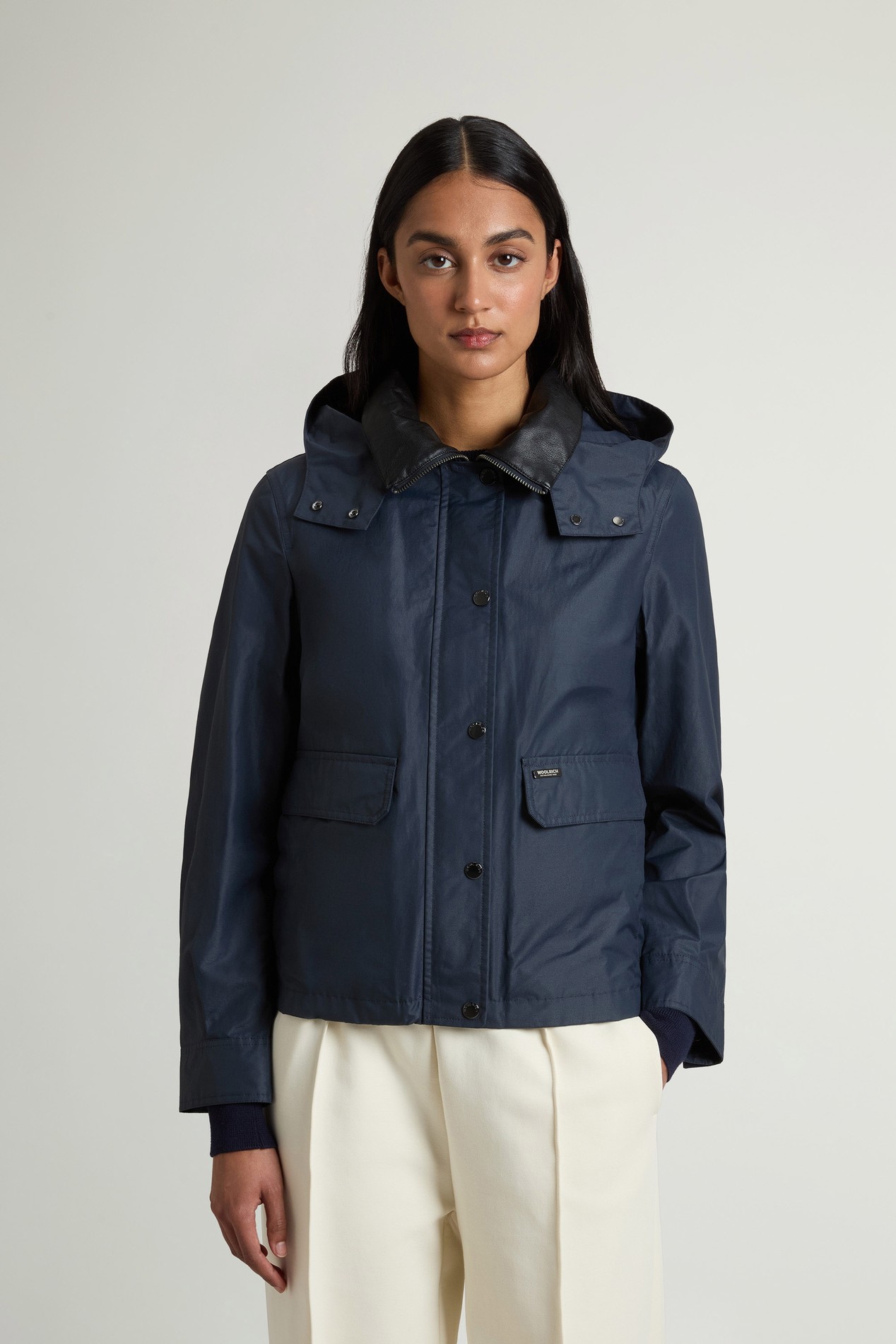 Dundee Jacket in Superwax Cotton Blue photo 1 | Woolrich