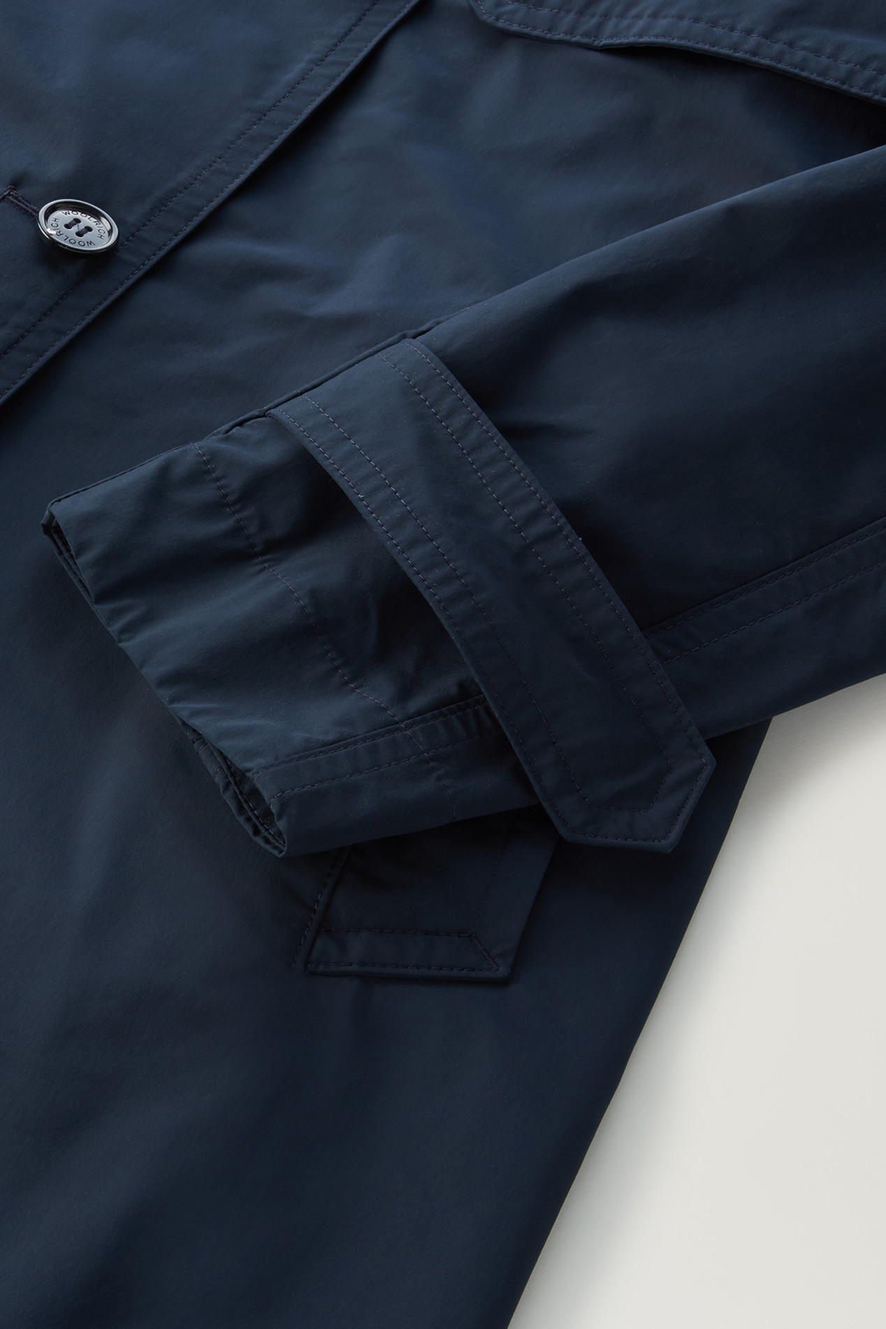 Trench Coat in Urban Touch Fabric with Belted Waist Blue photo 4 | Woolrich
