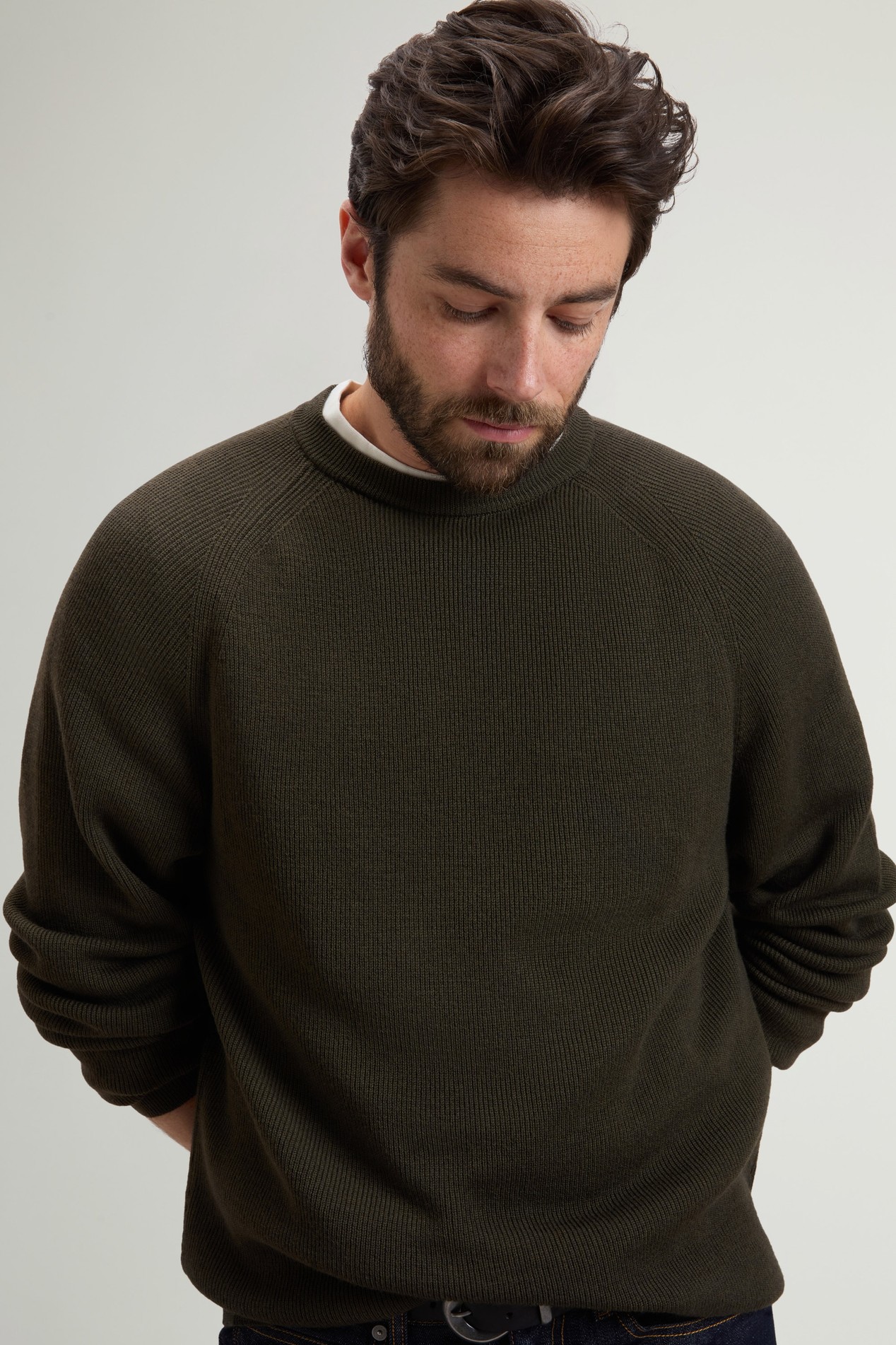 FINE MERINOS CREWNECK GG18 Groen photo 4 | Woolrich