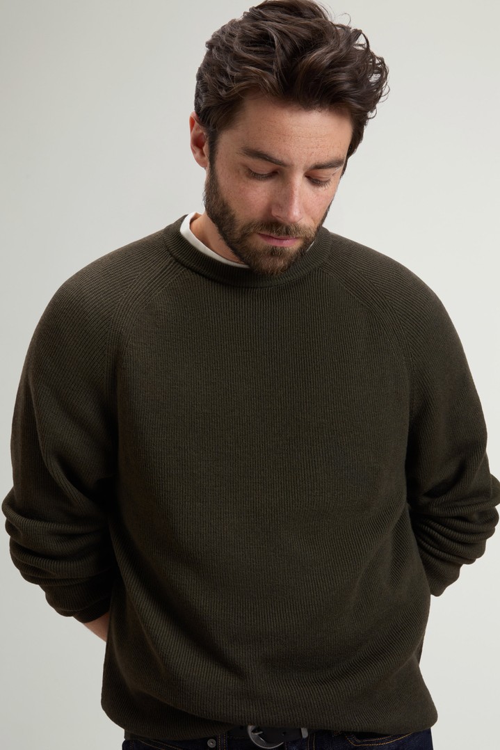 FINE MERINOS CREWNECK GG18 Groen photo 4 | Woolrich