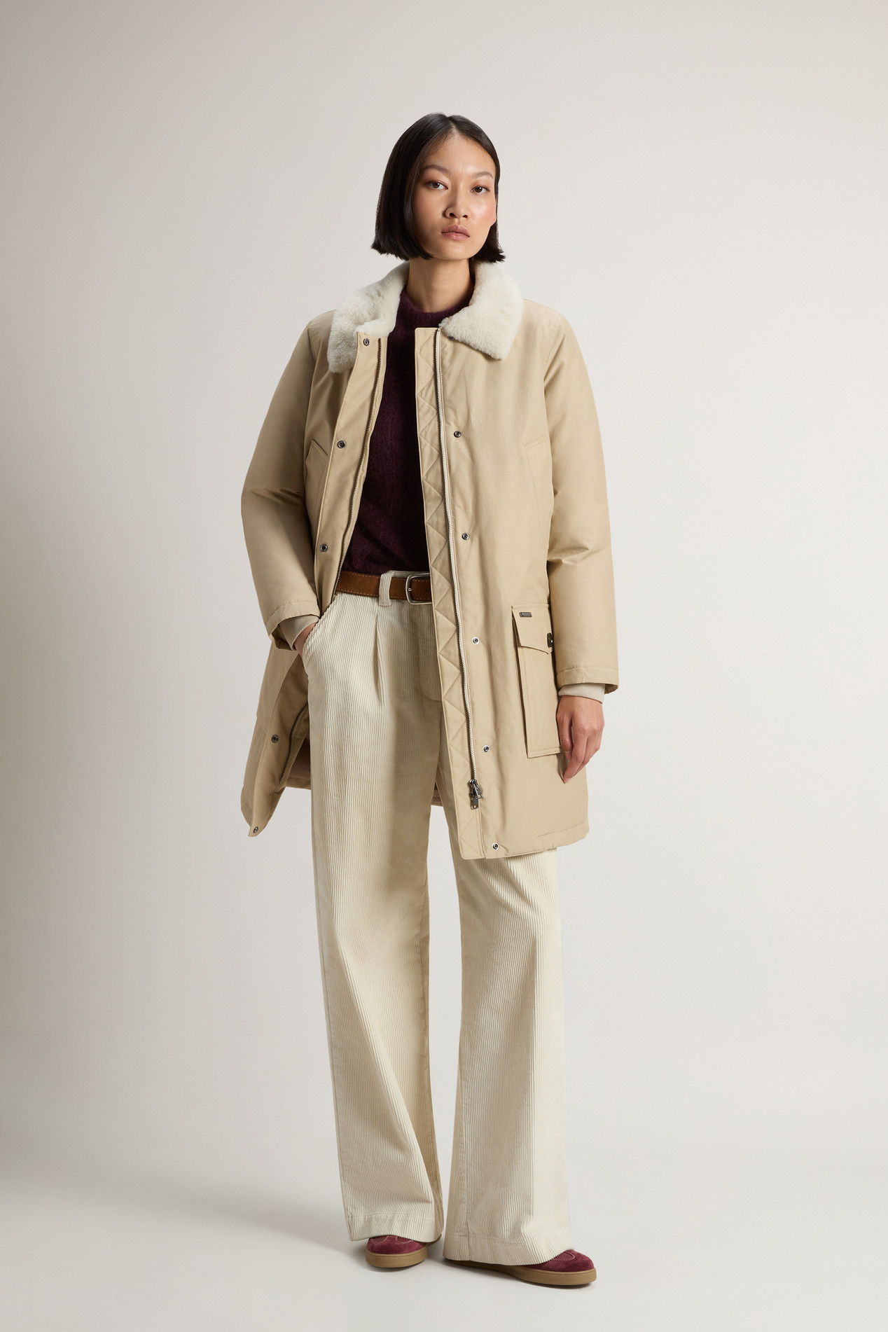 Upstate Parka in Ramar Cloth Beige photo 2 | Woolrich