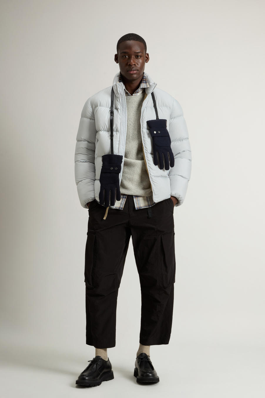 Cloud Down Jacket in Microfiber Gray photo 1 | Woolrich