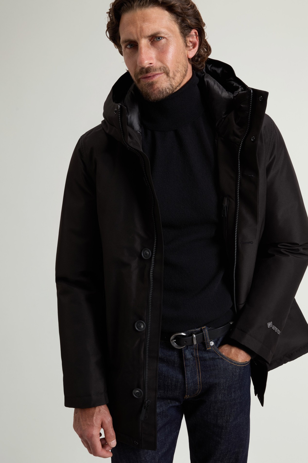 Waterproof Parka in Recycled Two-Layered GORE-TEX Fabric Black photo 4 | Woolrich