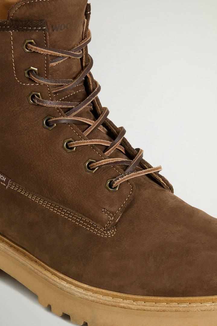 Main Combat Boots in Suede with grain effect Brown photo 5 | Woolrich