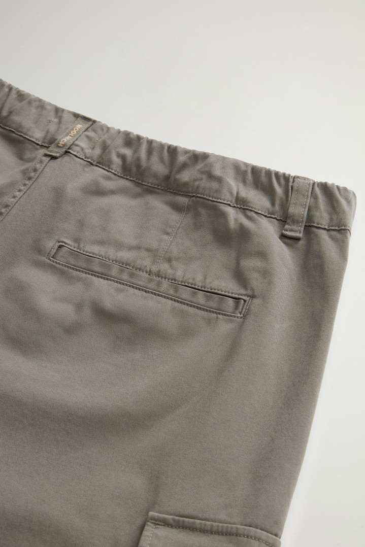 COTTON TWILL CARGO SHORT GD Green photo 5 | Woolrich