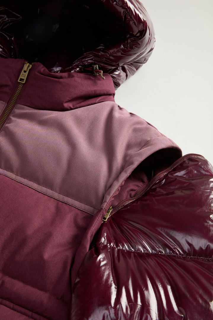 Hybrid Down Jacket with Removable Sleeves and Hood Burgundy photo 7 | Woolrich