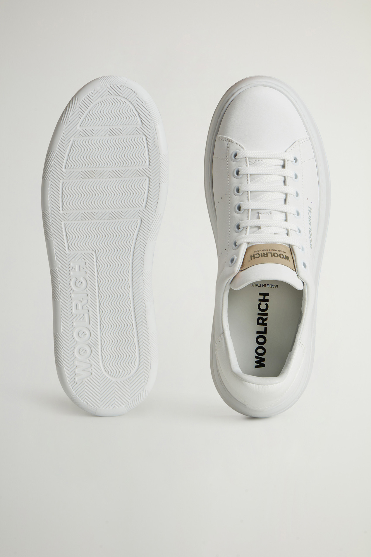 Chunky Court Leather Sneakers White photo 4 | Woolrich