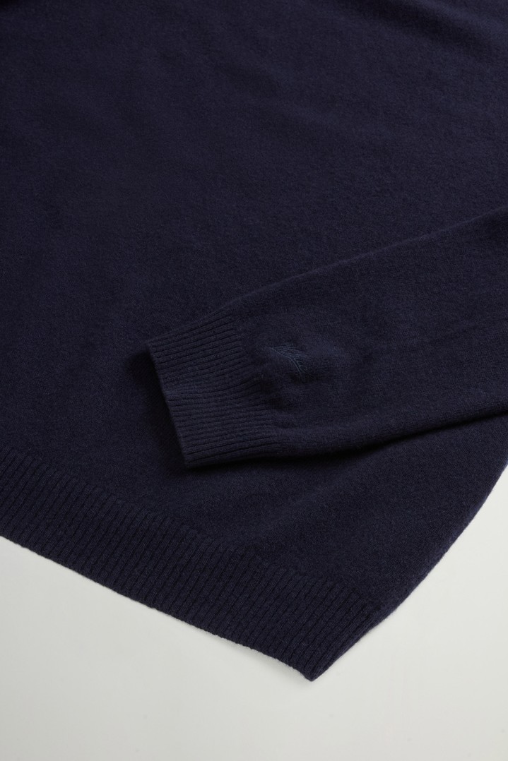 WOOL CASHMERE CREWNECK GG13 Blue photo 6 | Woolrich