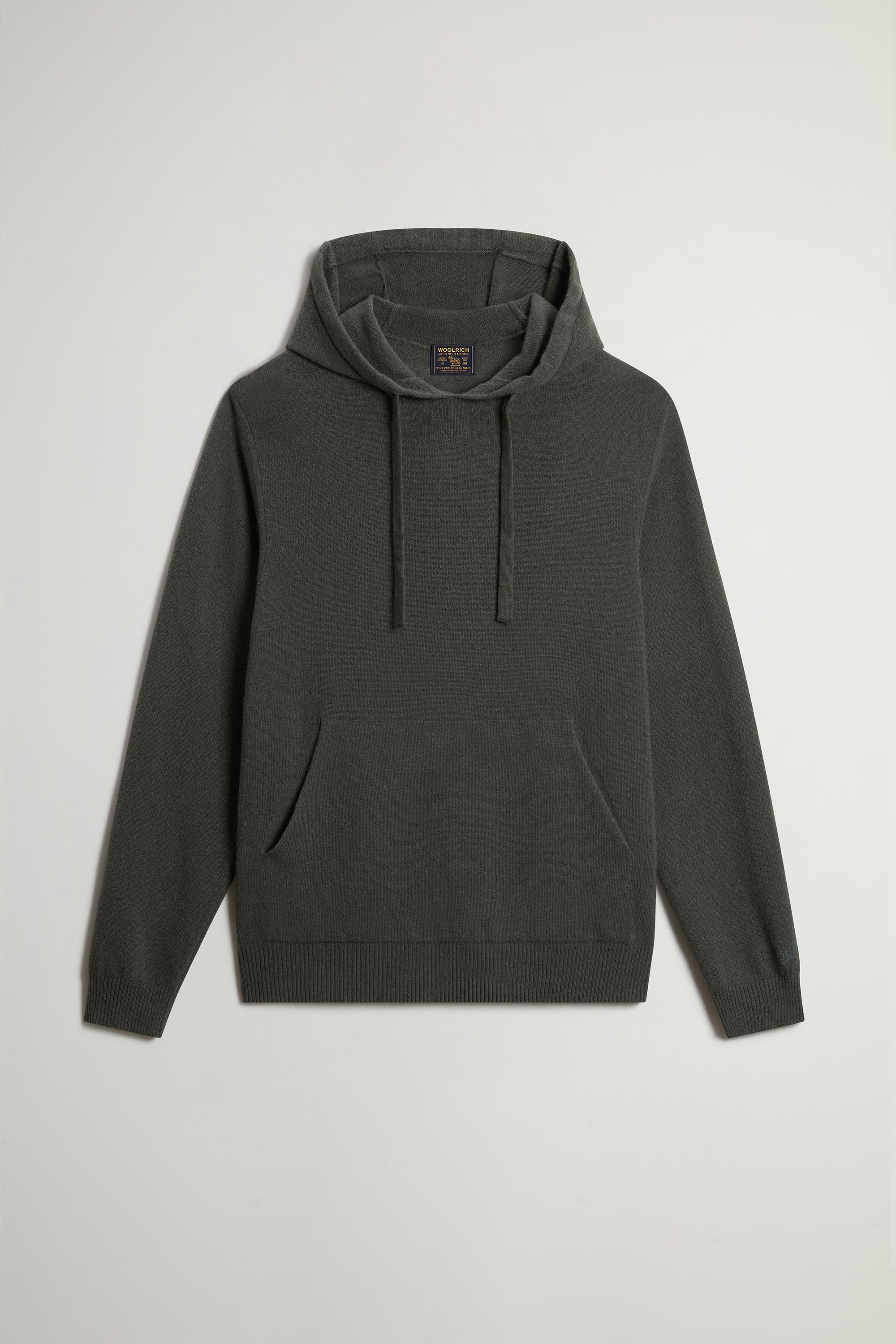 WOOL CASHMERE HOODIE GG13 Green photo 5 | Woolrich