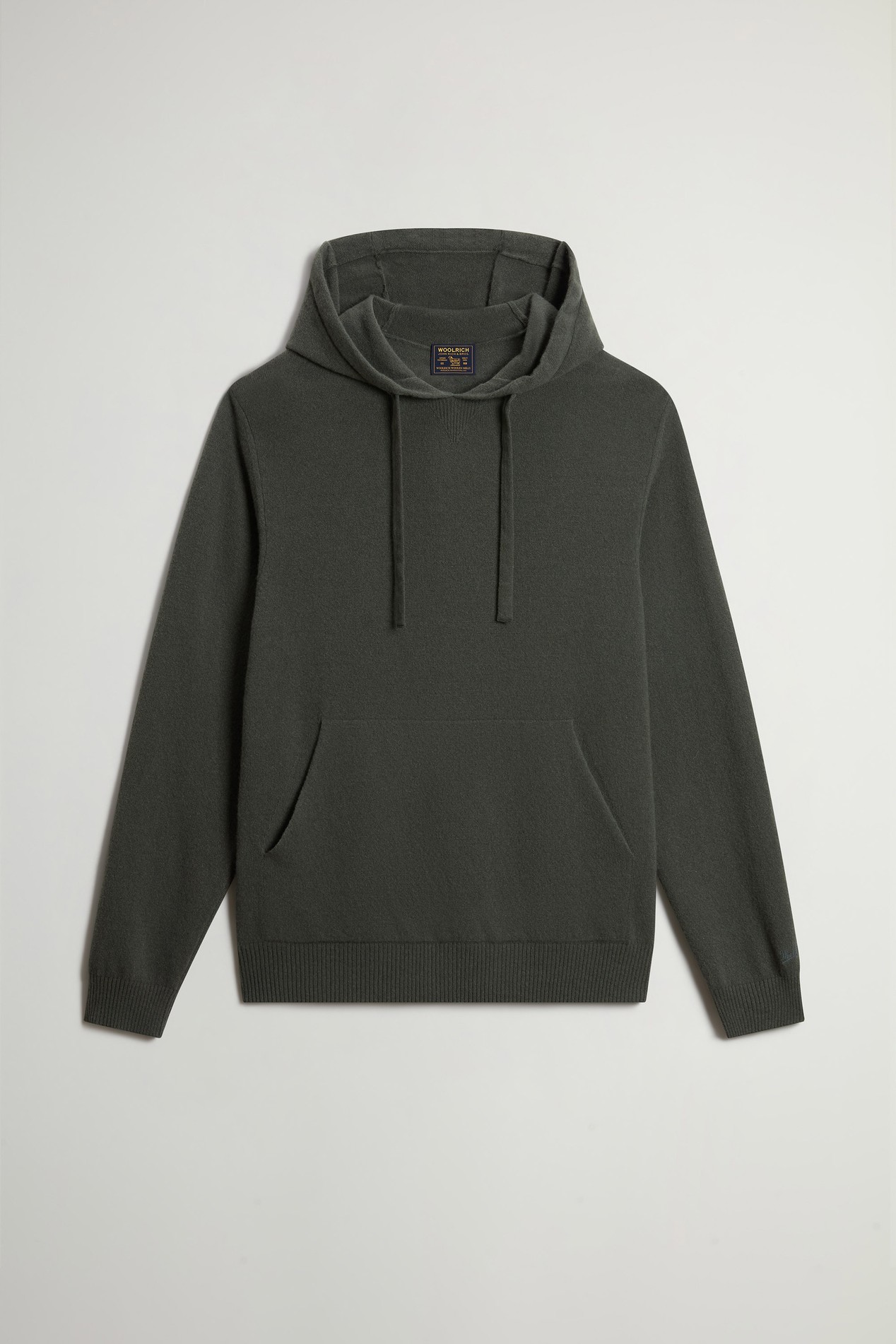 WOOL CASHMERE HOODIE GG13 Green photo 5 | Woolrich