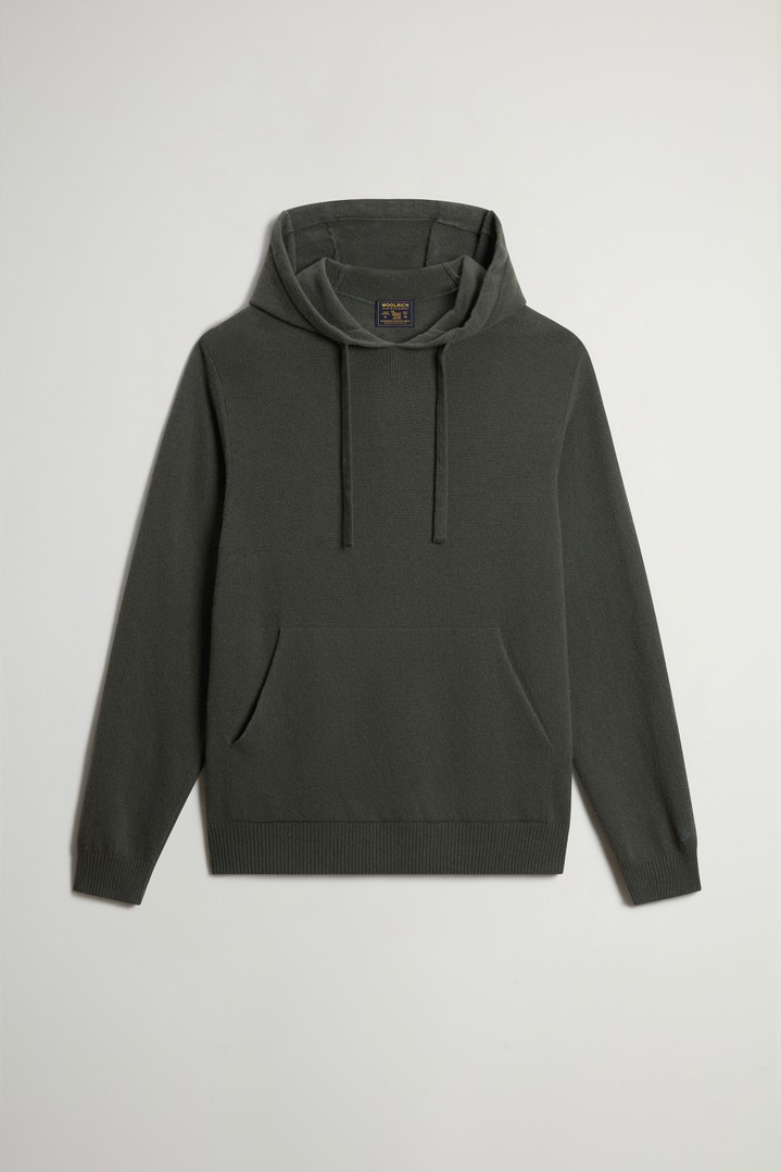 WOOL CASHMERE HOODIE GG13 Green photo 5 | Woolrich