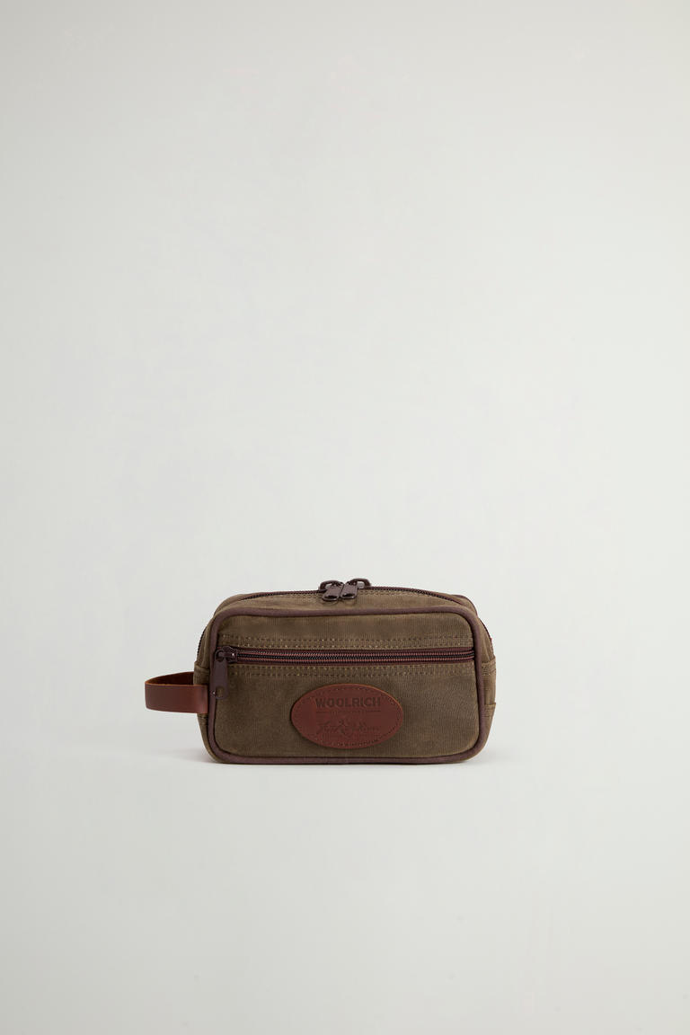 Necessaire für die Reise aus gewachstem Gewebe aus reiner Baumwolle Grün photo 1 | Woolrich