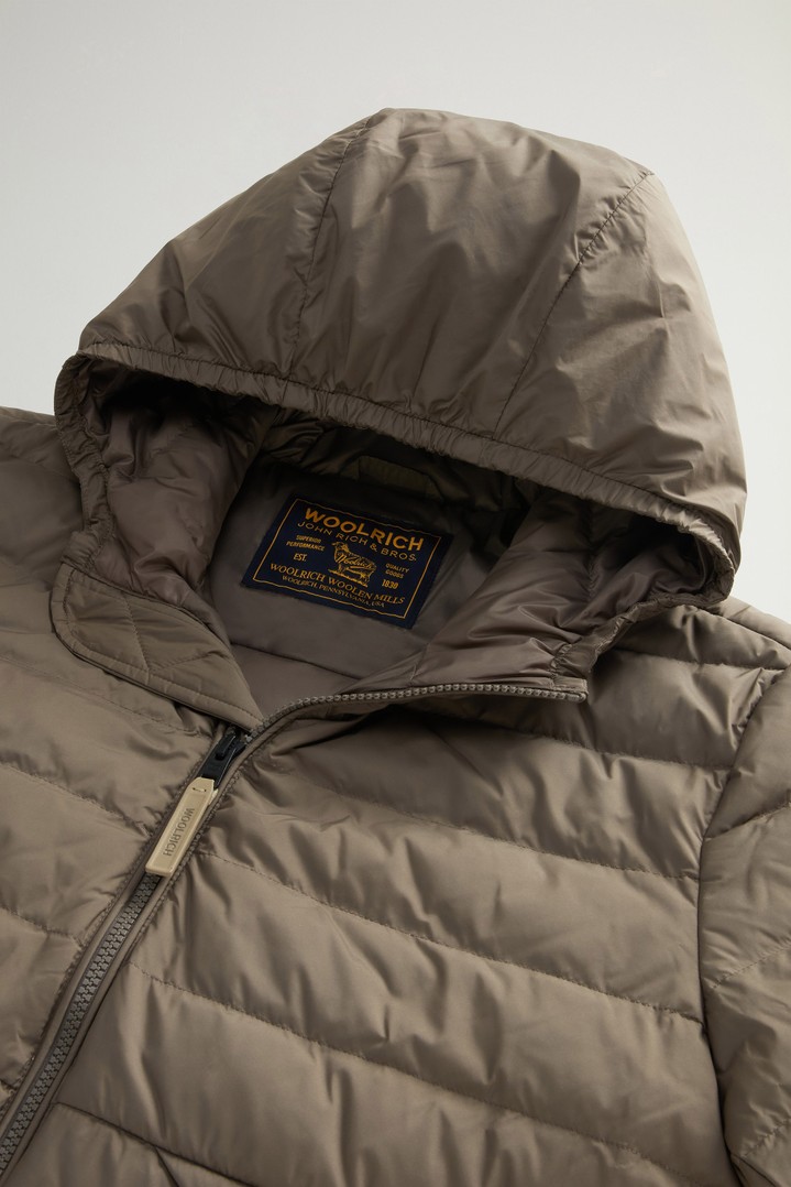 Quilted Jacket in Lightweight Microfiber Brown photo 6 | Woolrich