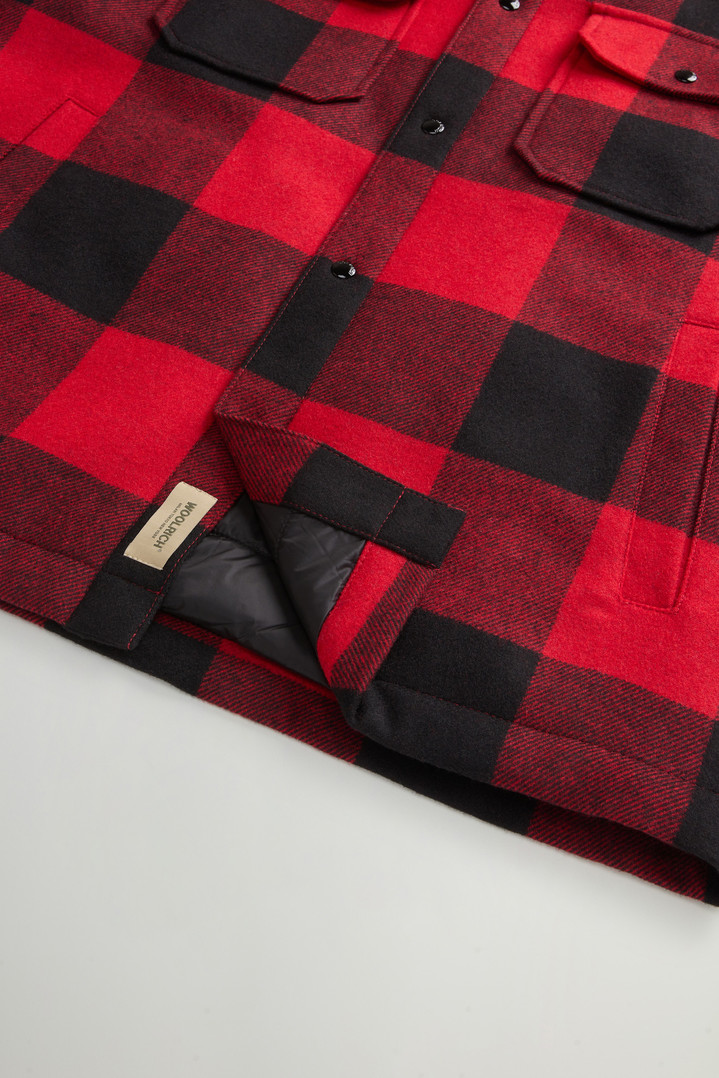 Alaskan Padded Overshirt in Checked Italian Wool Blend Red photo 5 | Woolrich