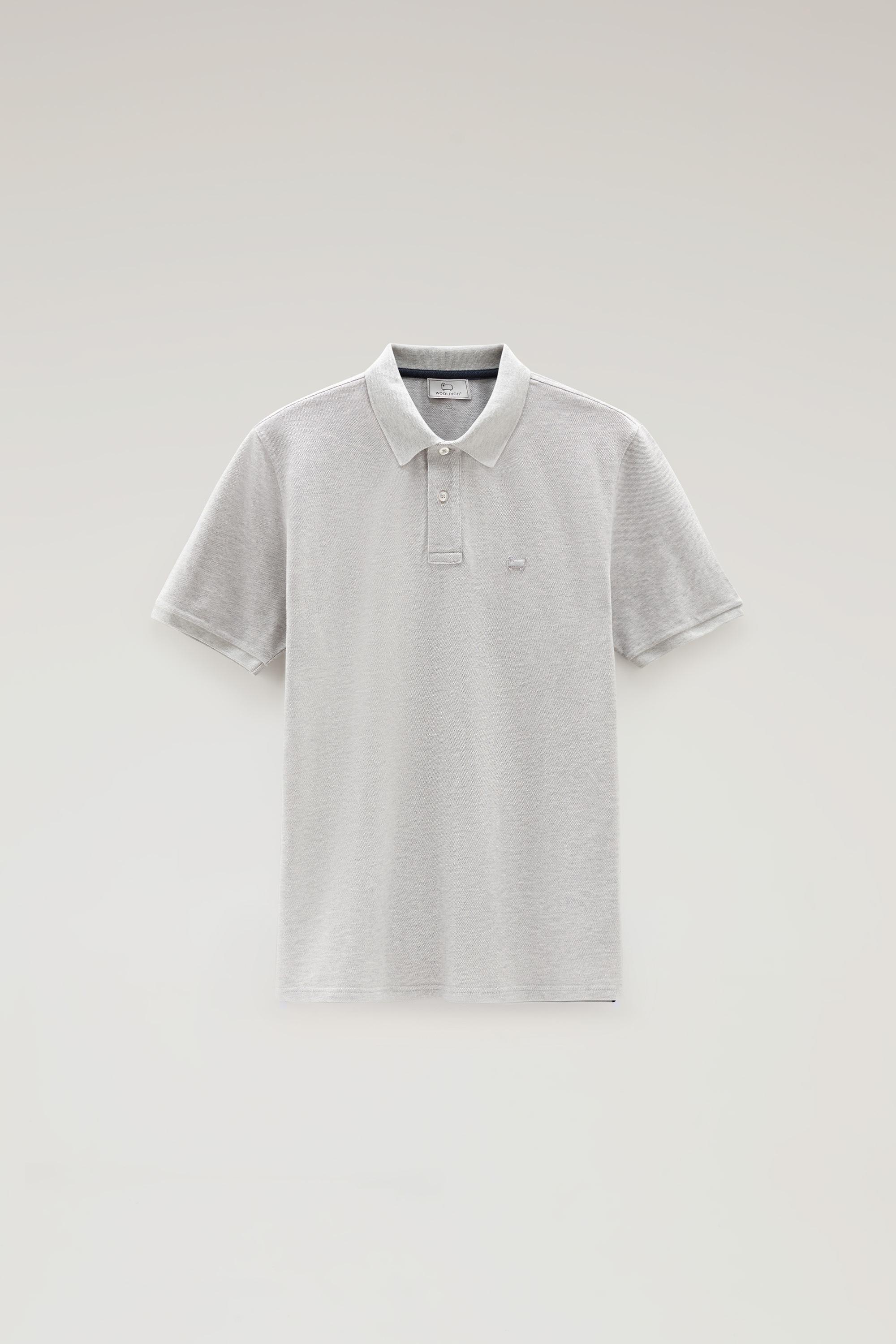 Polo Shirt in Pure Cotton Piquet Gray photo 1 | Woolrich