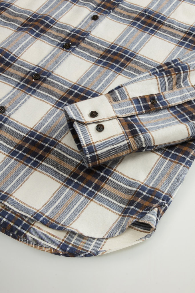 Pure Cotton Flannel Checked Shirt Multicolor photo 7 | Woolrich