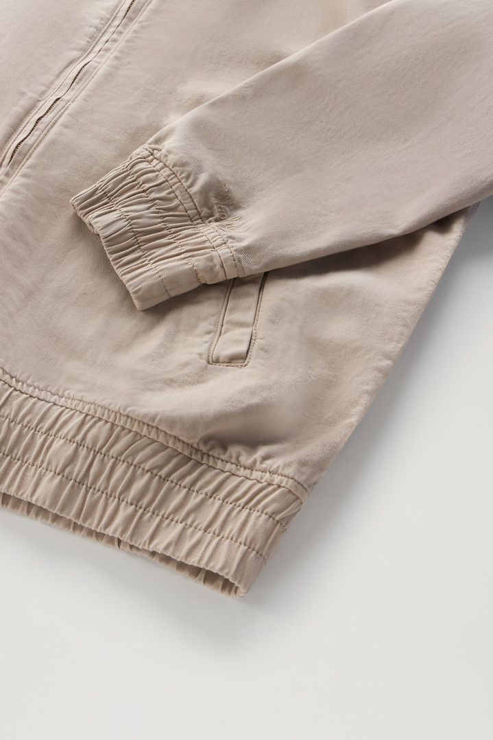 Bomber Jacket in Cotton-Linen Blend Beige photo 3 | Woolrich