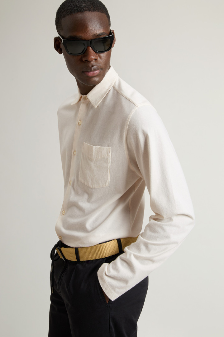 Shirt in Pure Cotton Jersey White photo 4 | Woolrich