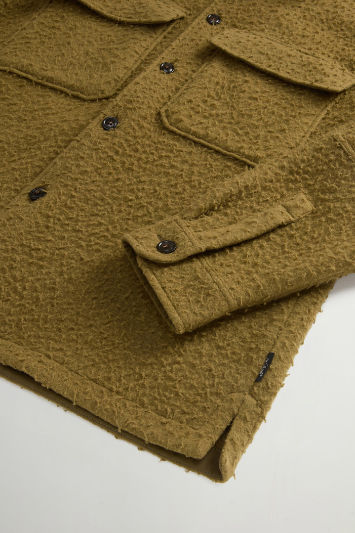 Overshirt in Italian Virgin Wool Blend from Casentino by Todd Snyder Green photo 7 | Woolrich