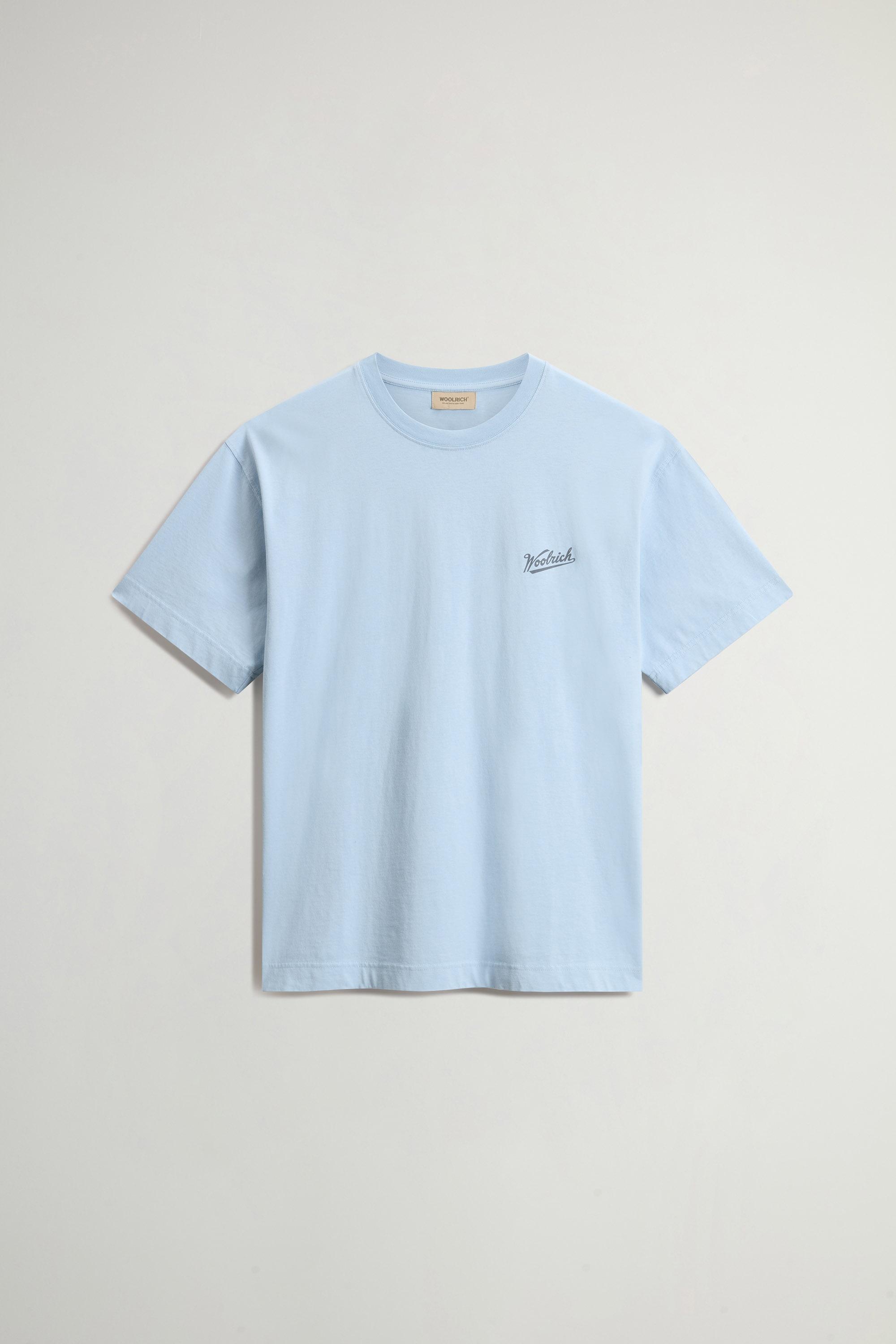 COTTON GRAPHIC T-SHIRT Blue photo 5 | Woolrich