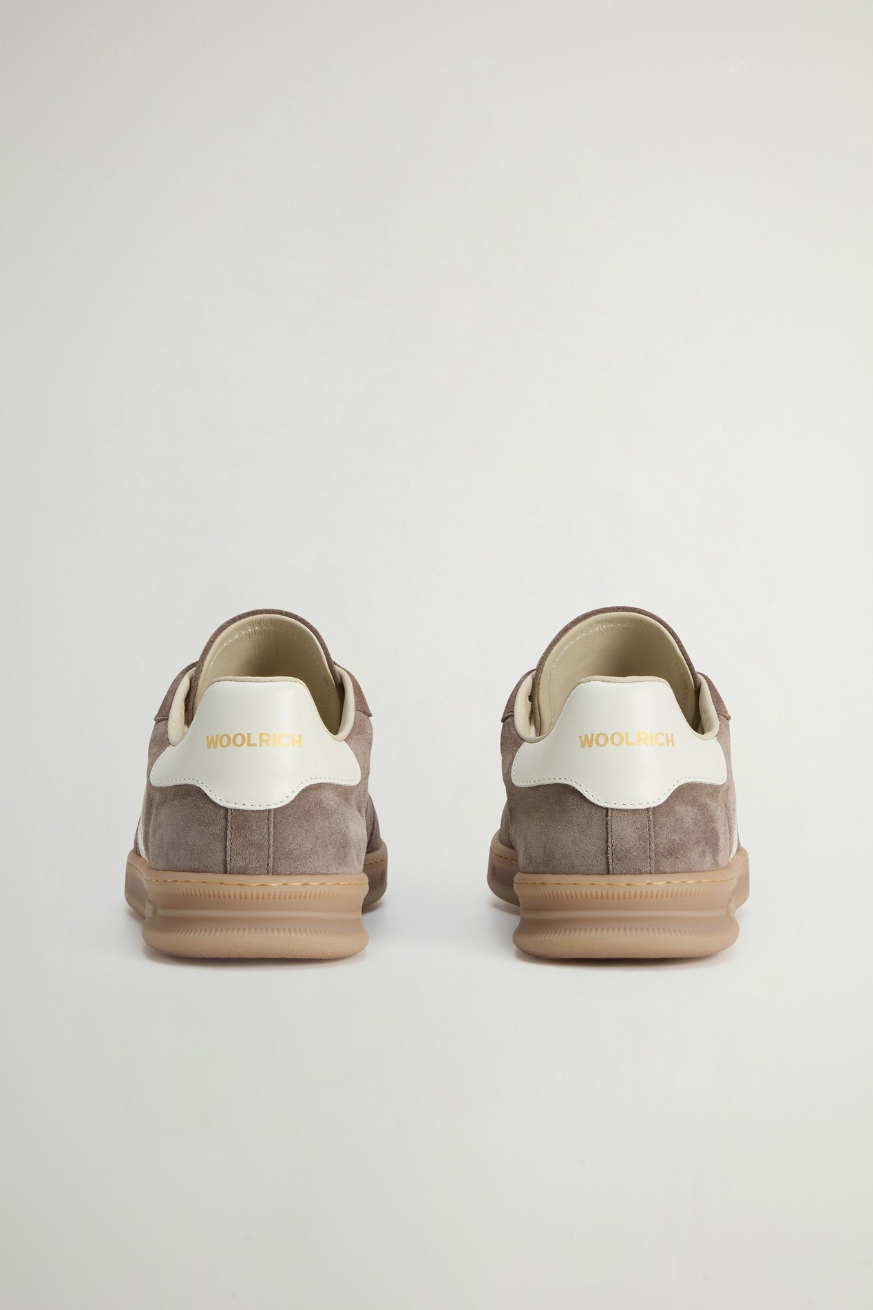 Doubleu Tennis Sneakers in Suede and Calfskin Beige photo 3 | Woolrich