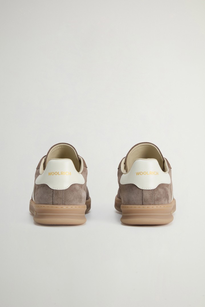 Doubleu Tennis Sneakers in Suede and Calfskin Beige photo 3 | Woolrich