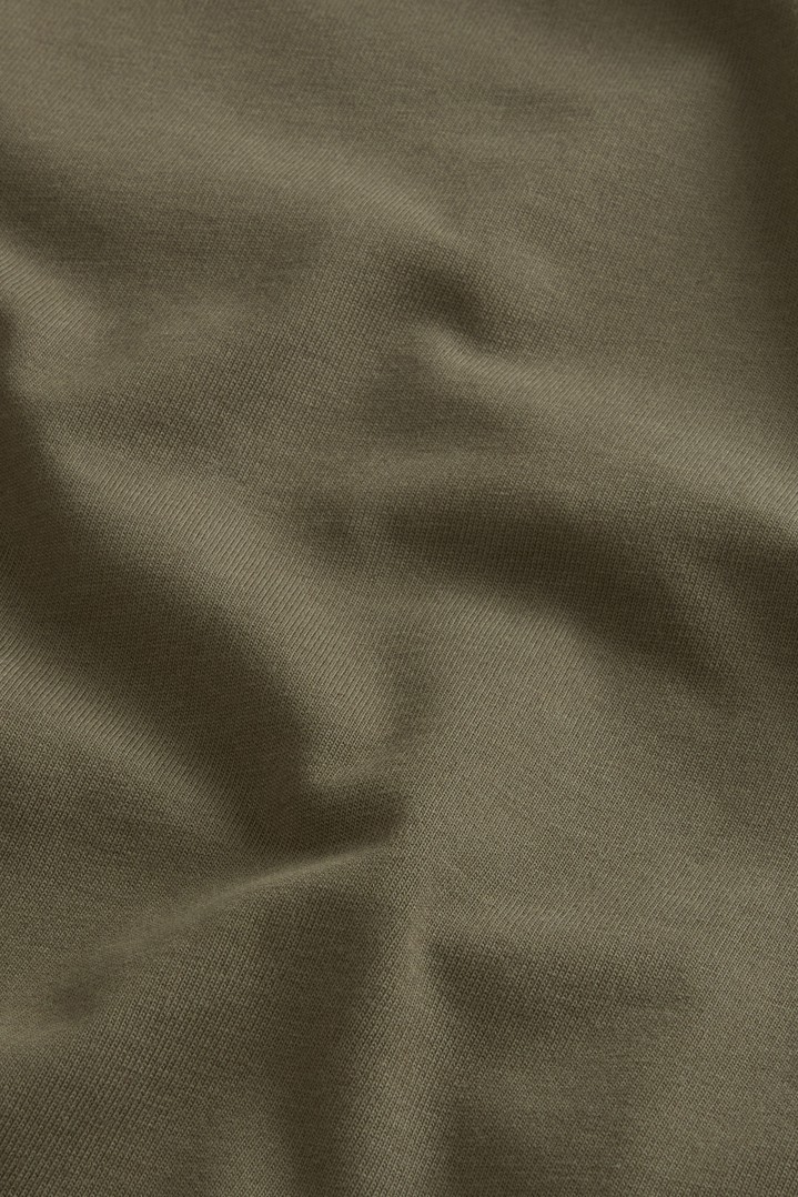 Langarmoberteil aus reiner Baumwolle Grün photo 6 | Woolrich