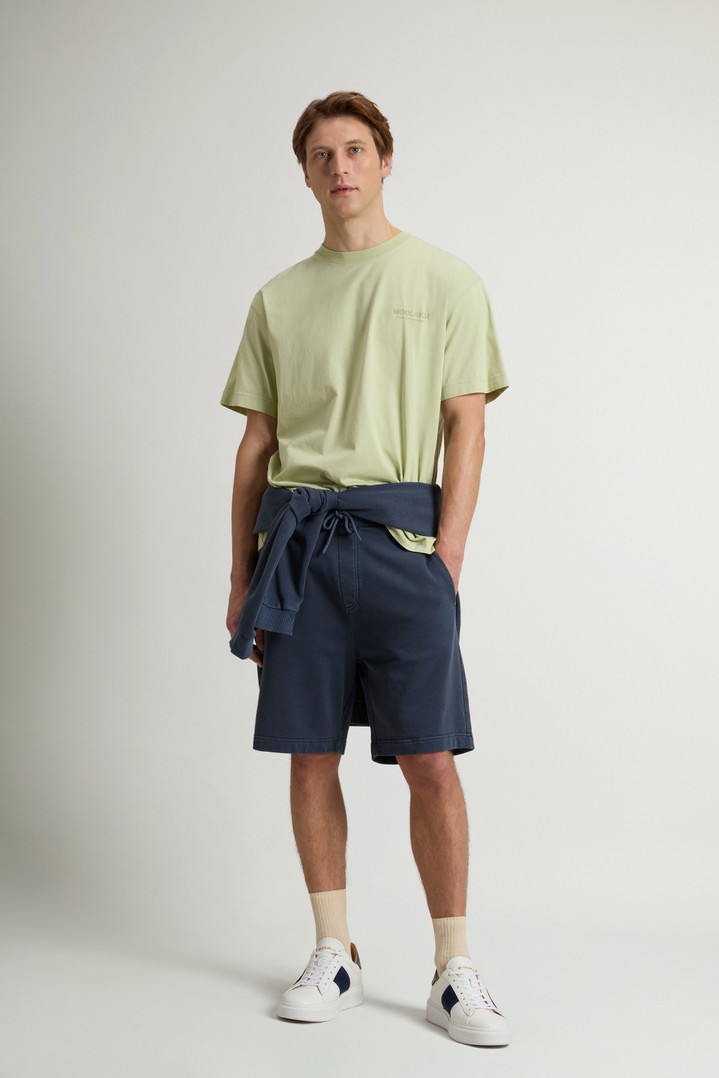 COTTON GRAPHIC T-SHIRT Green photo 2 | Woolrich