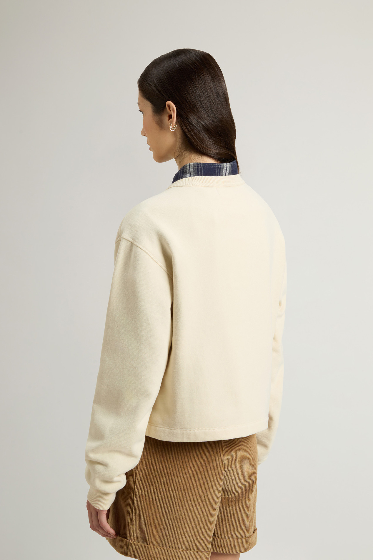 MIXED FLEECE CREWNECK Beige photo 3 | Woolrich