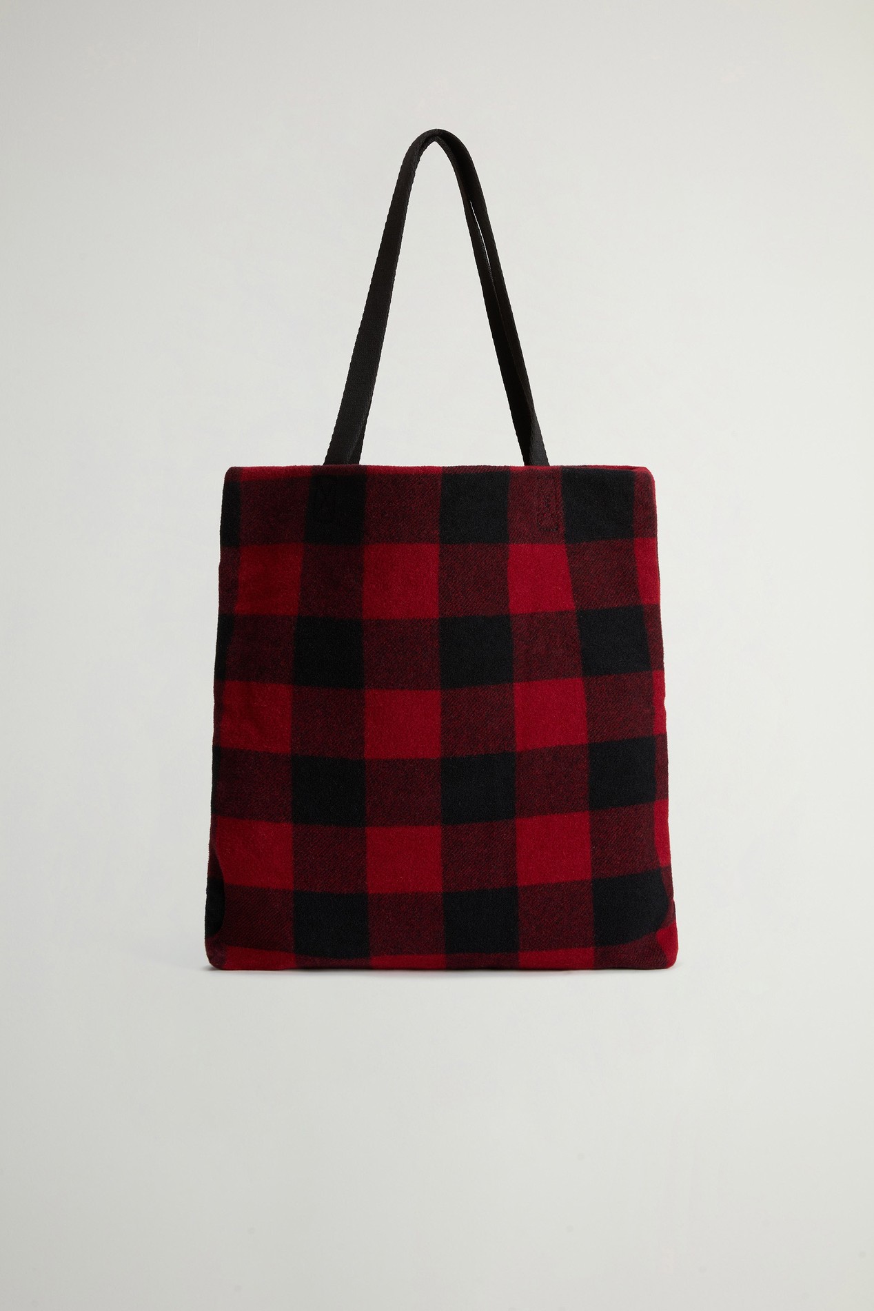 Medium Tote Bag in Checked Italian Wool Blend Red photo 5 | Woolrich