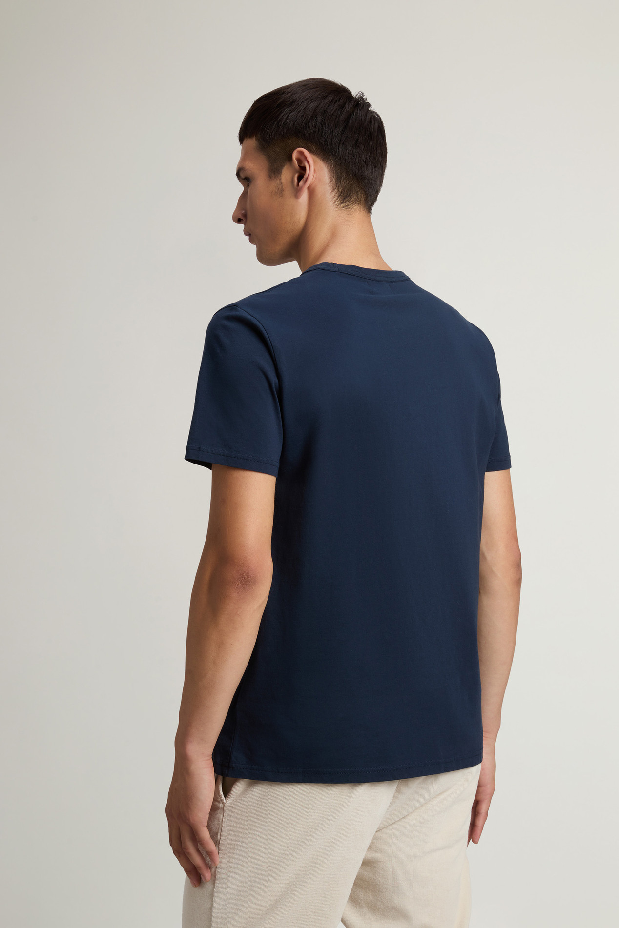T-shirt in Pure Cotton Blue photo 3 | Woolrich