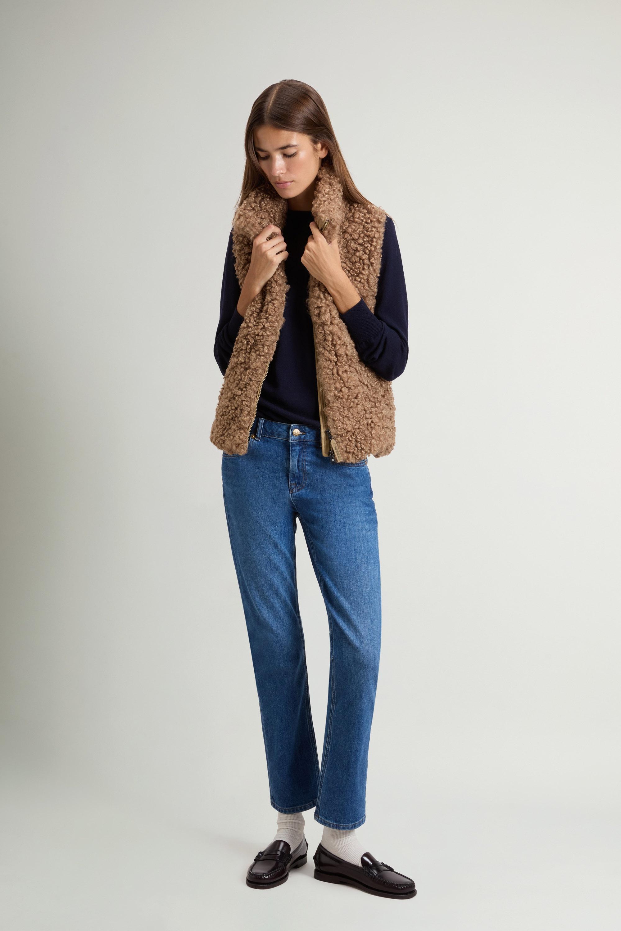 Gilet ibrido in pelliccia sintetica e nylon trapuntato Beige photo 1 | Woolrich