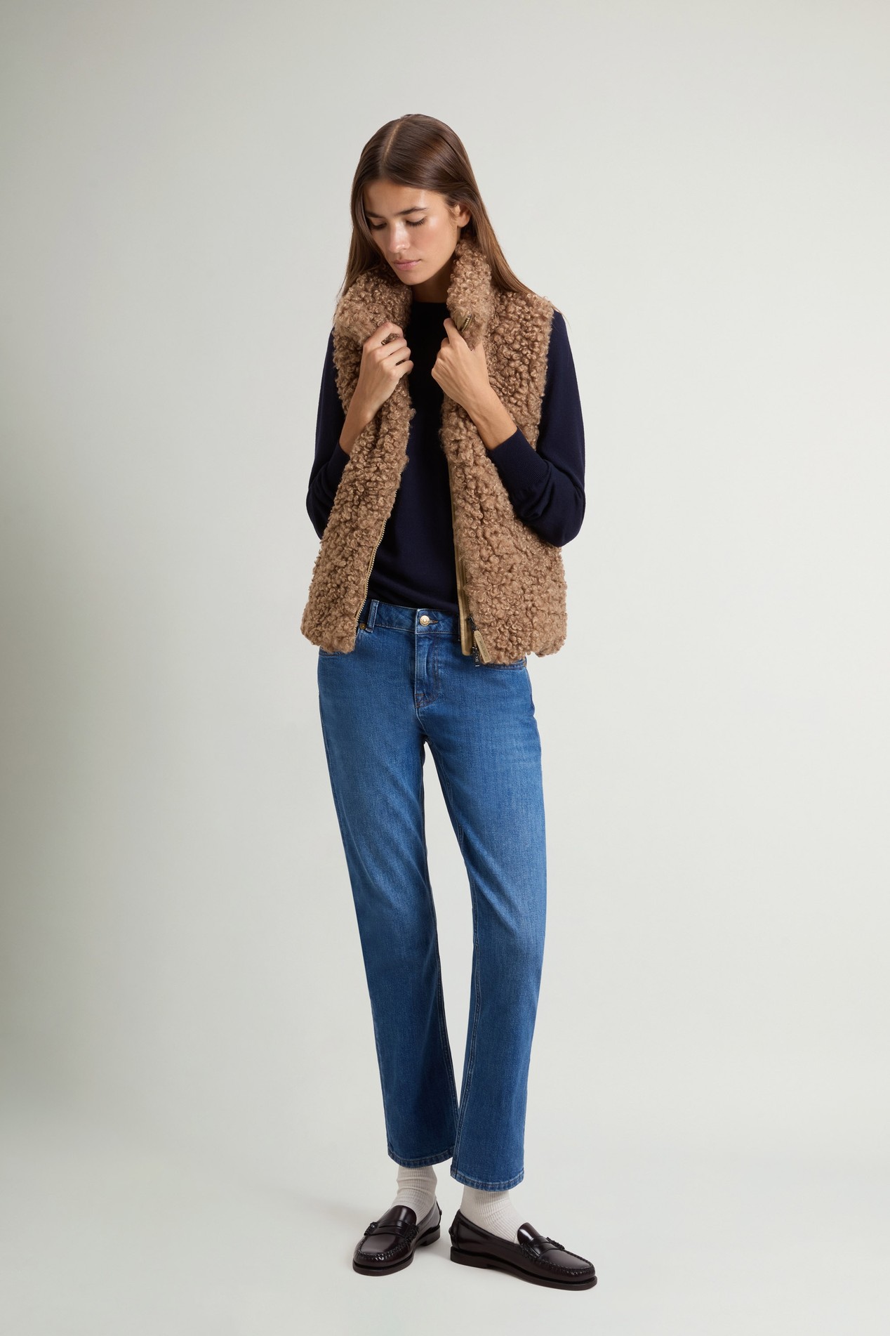 HYBRID CURLY VEST Beige photo 2 | Woolrich