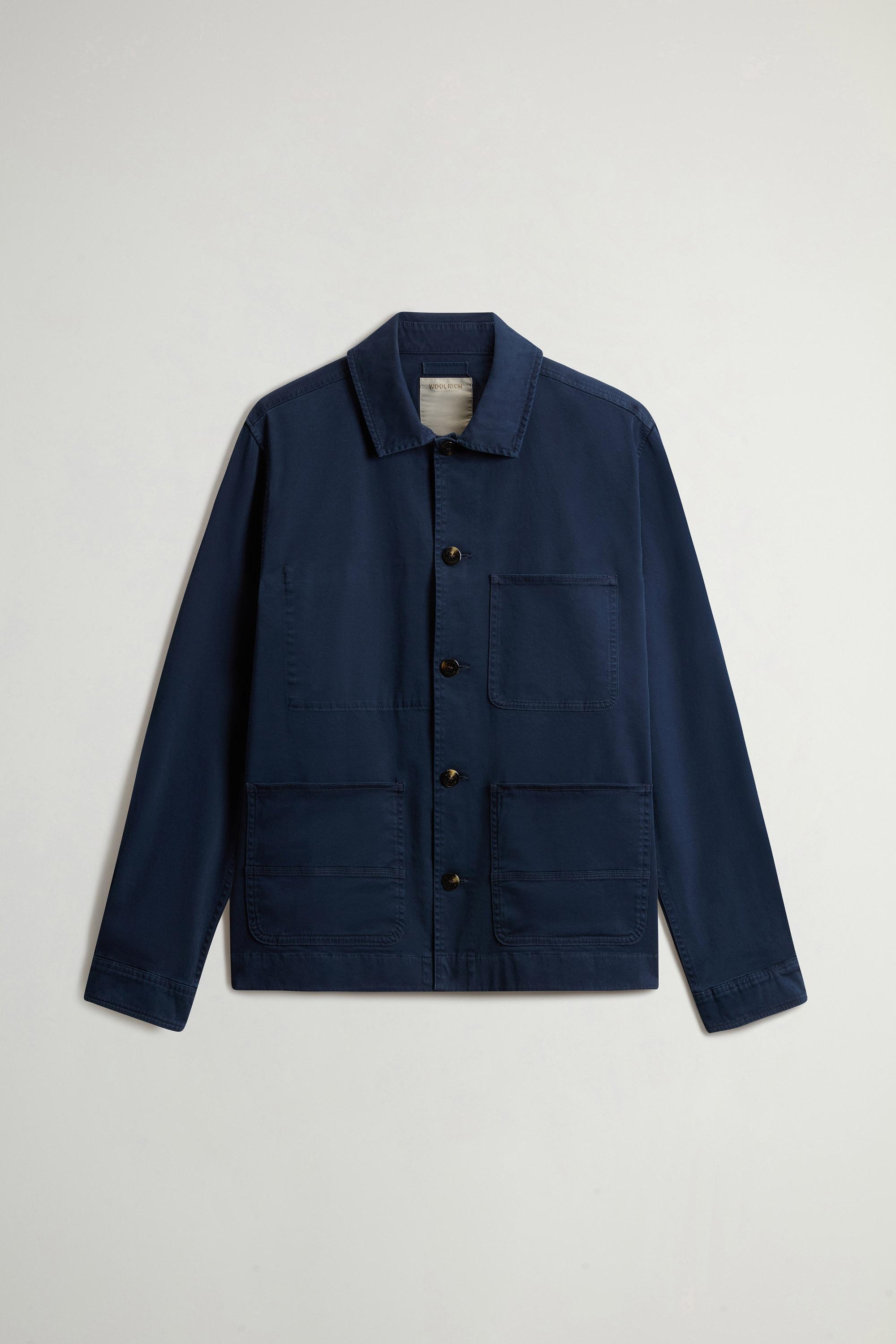 Garment-Dyed Chore Overshirt in Cotton Twill Blue photo 5 | Woolrich
