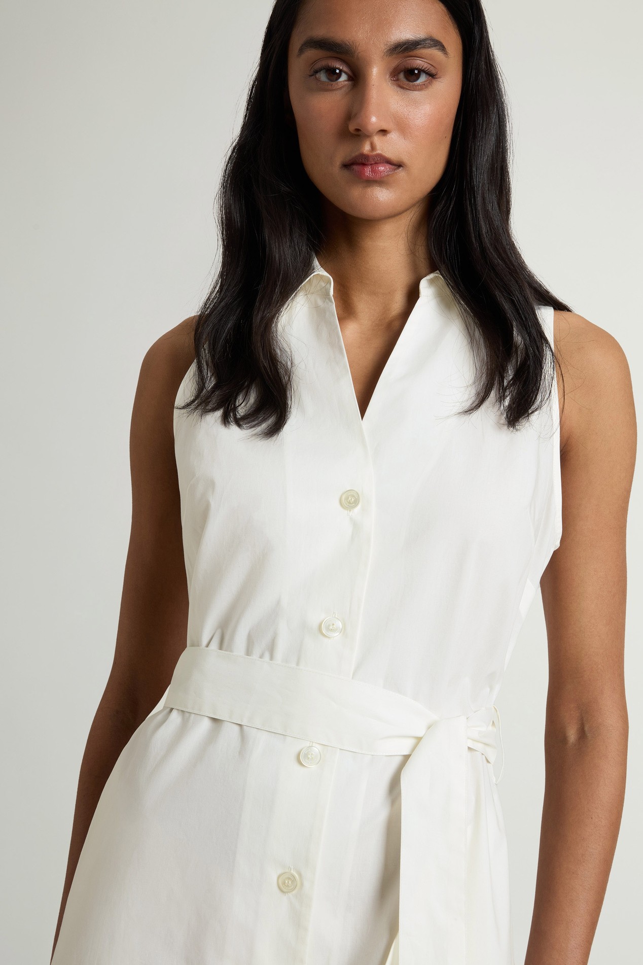 COTTON POPLIN SHIRT DRESS Weiß photo 4 | Woolrich