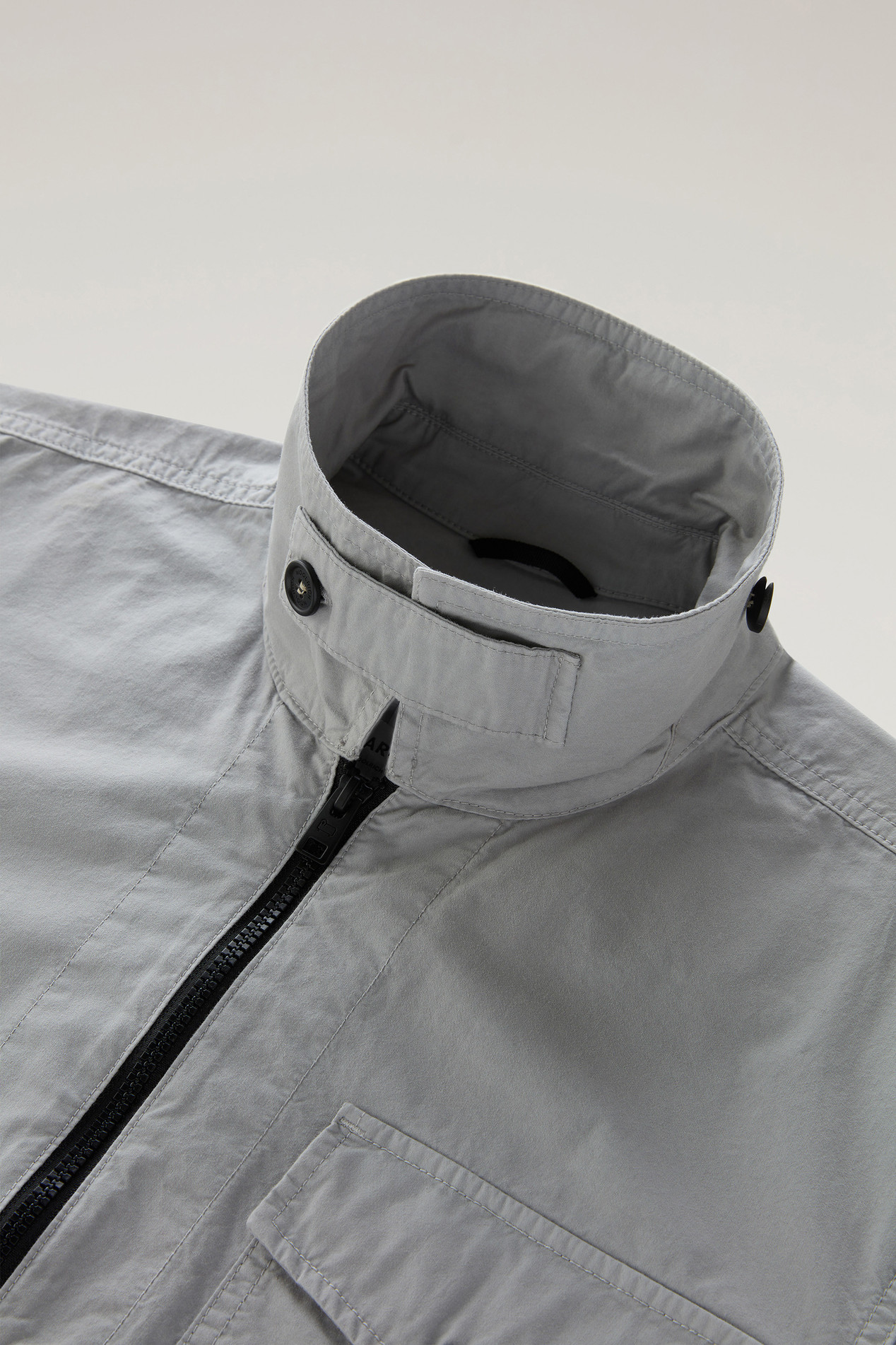 Garment-Dyed Overshirt in Pure Cotton Gray photo 3 | Woolrich