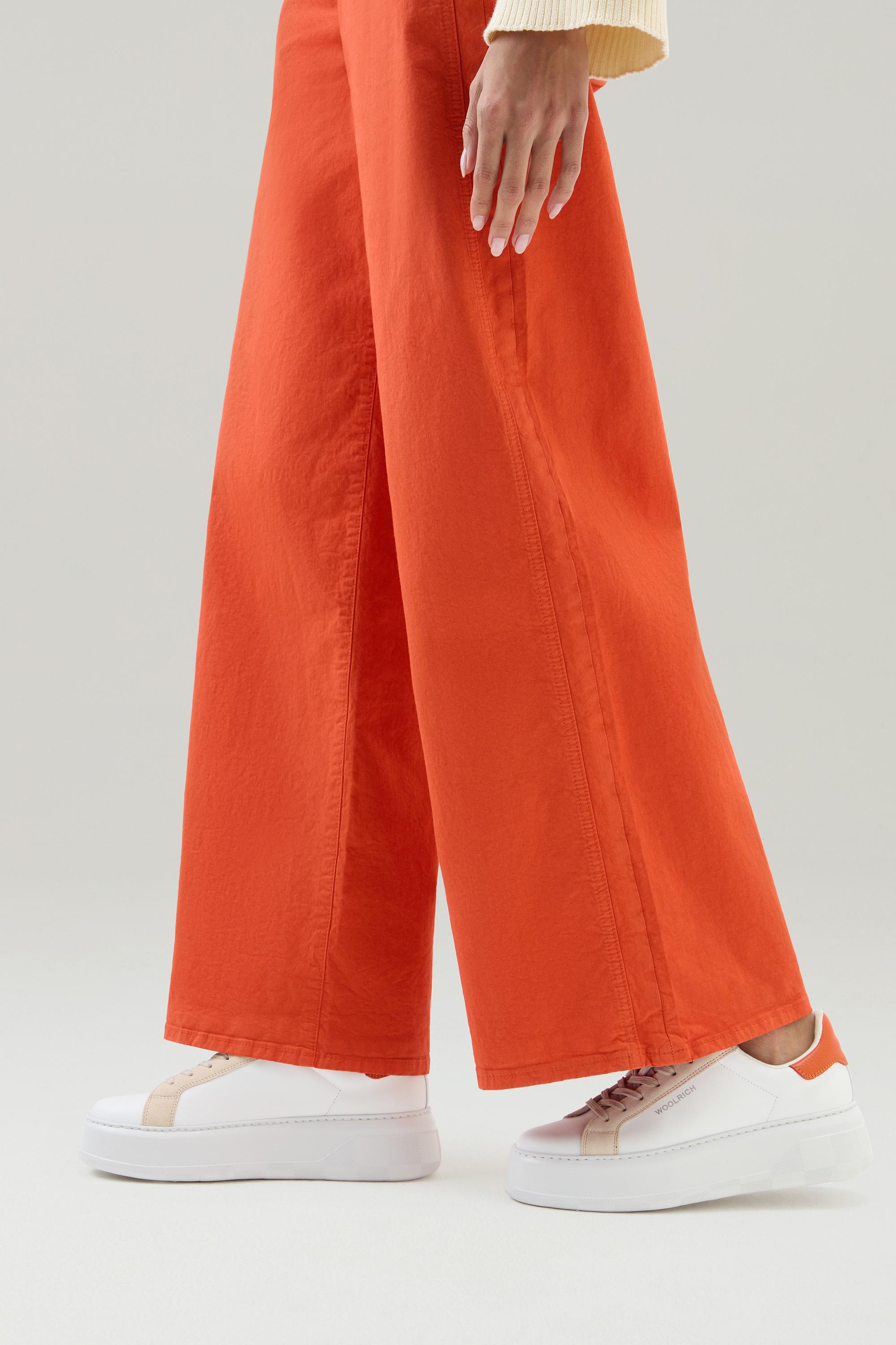 Chunky Court Sneakers in Leather with Contrasting Trim Blue photo 6 | Woolrich