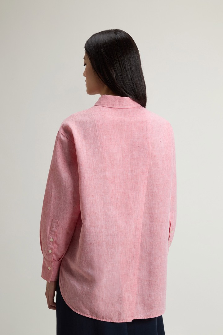 COTTON LINEN YD BOYFRIEND SHIRT Pink photo 3 | Woolrich
