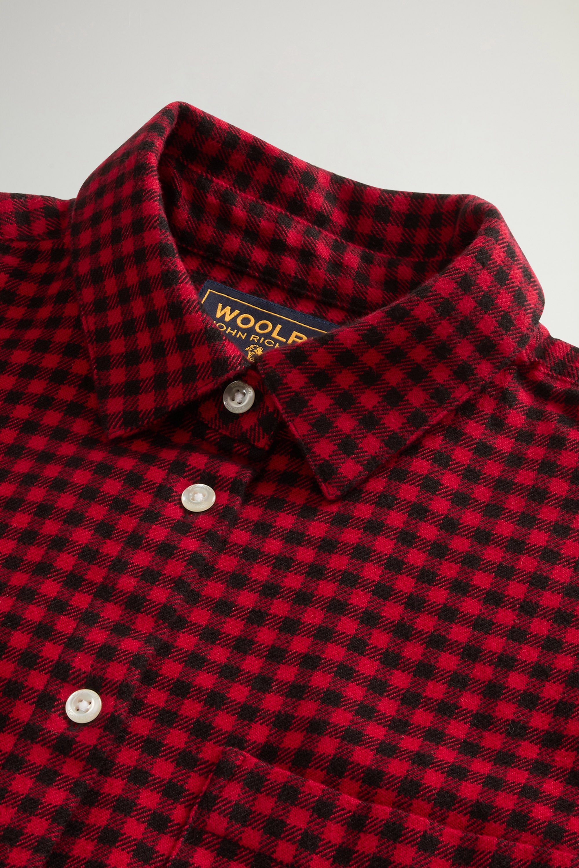Pure Cotton Flannel Checked Shirt Red photo 6 | Woolrich