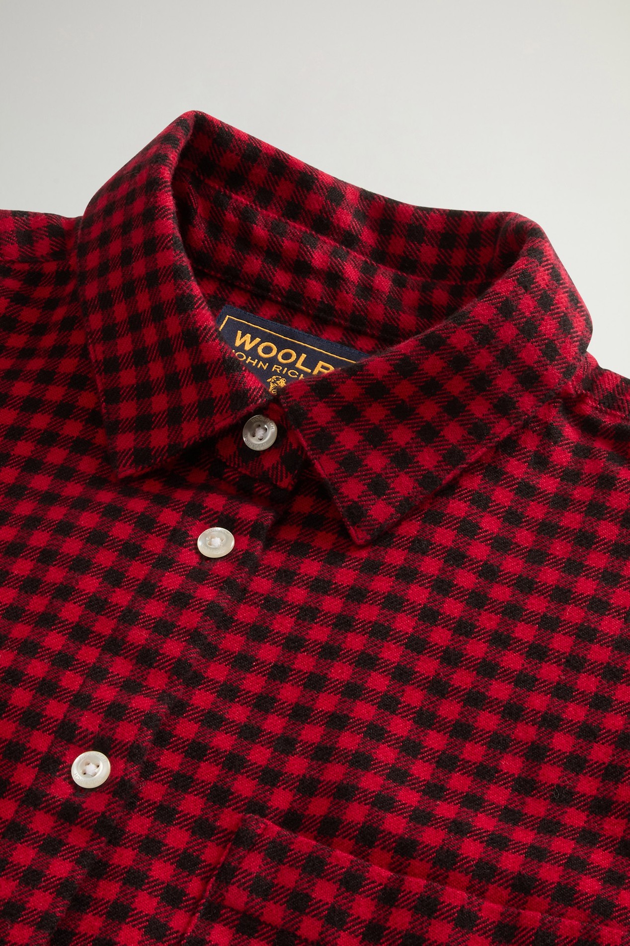 Pure Cotton Flannel Checked Shirt Red photo 6 | Woolrich