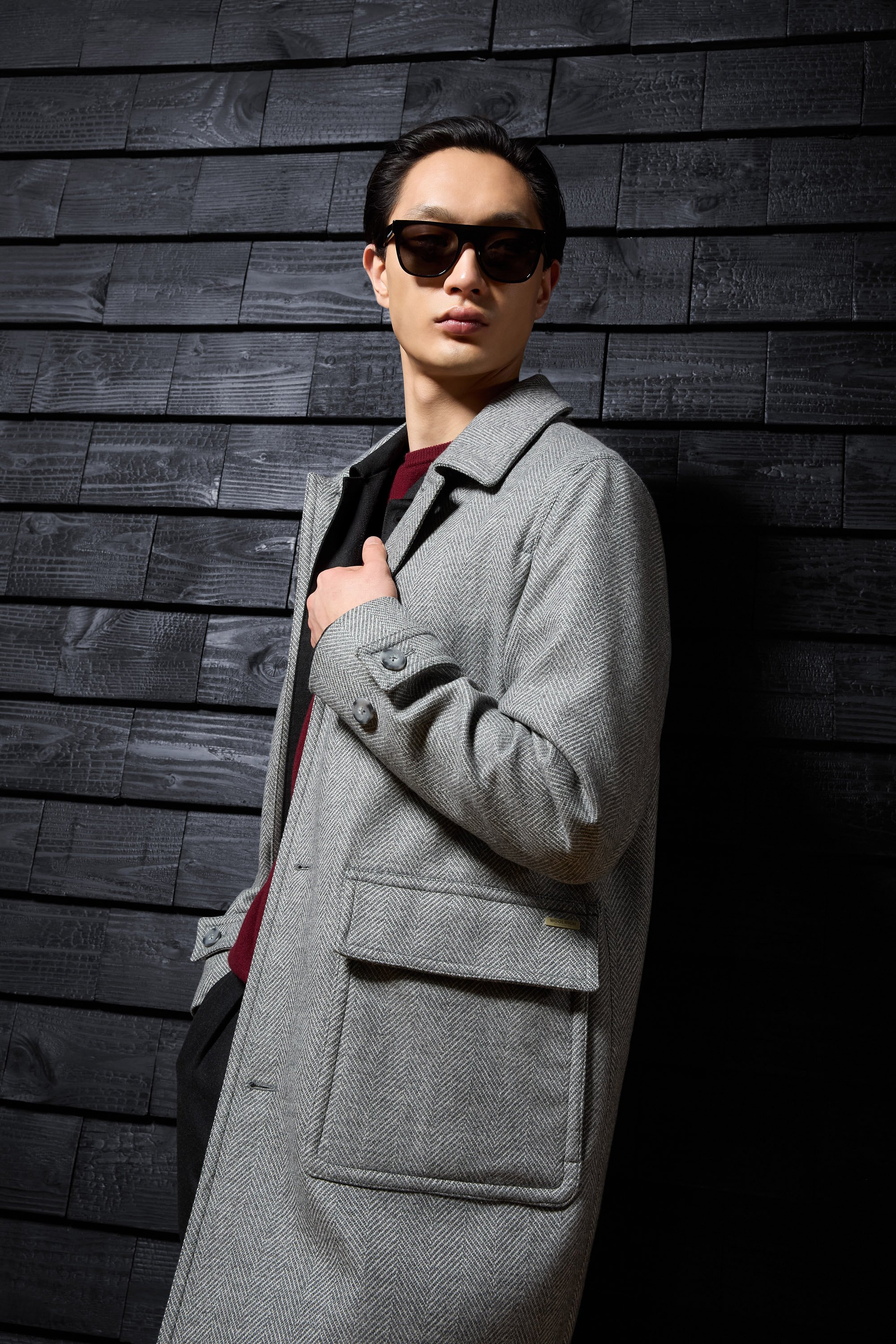 Coat in Pure Italian Wool Gray photo 1 | Woolrich