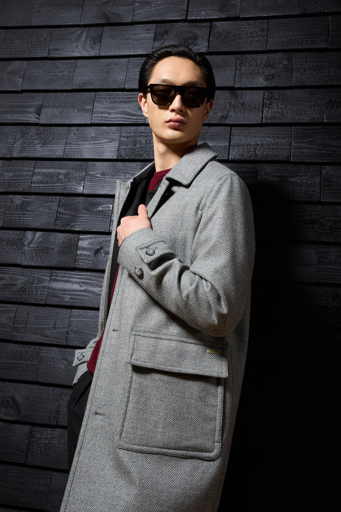 Coat in Pure Italian Wool Crafted Using a Loro Piana Fabric Gray photo 11 | Woolrich